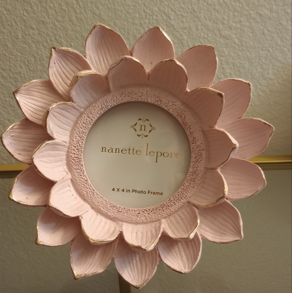 Nanette Lepore Pink Flower Photo Frame